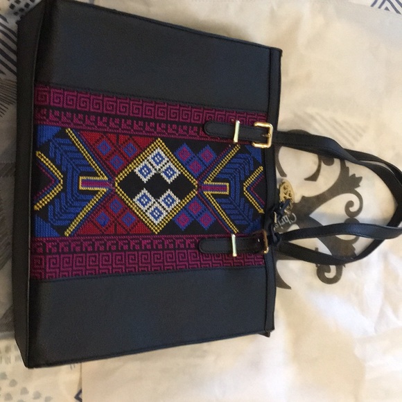 Christian Lacroix vegan leather embroidered tote - Picture 2 of 8